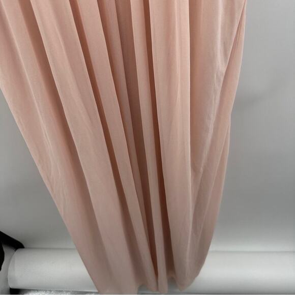 Birdy Grey Kiko Mesh Halter Formal Bridesmaid Dress in Pale Blush Size L NWT - Picture 4 of 11